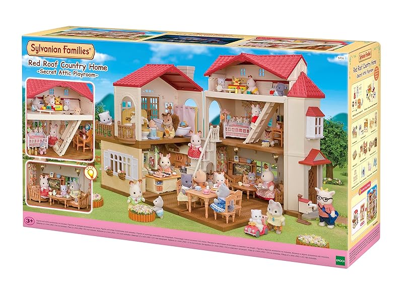 Sylvanian Families 5716 Casa con Luces - el ático secreto- Casa de Muñecas